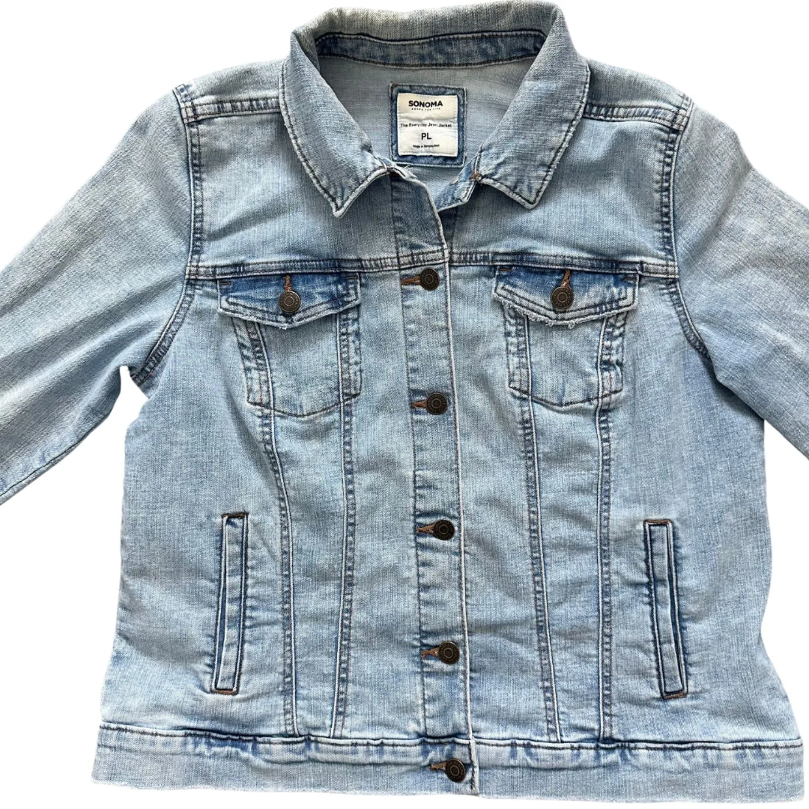 Sonoma Denim Button Front Jacket PL - Image 6