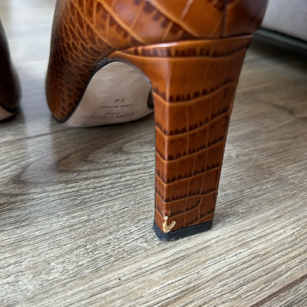 Jimmy Choo  Minori Croc Embossed Boots - Image 7