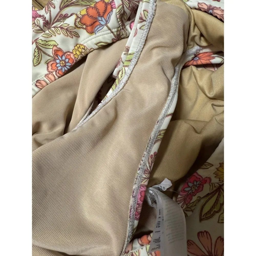 Old Navy Boho Fairy Earth Tone Floral Tankini Set Top XL Bottoms Large High Rise - Image 7