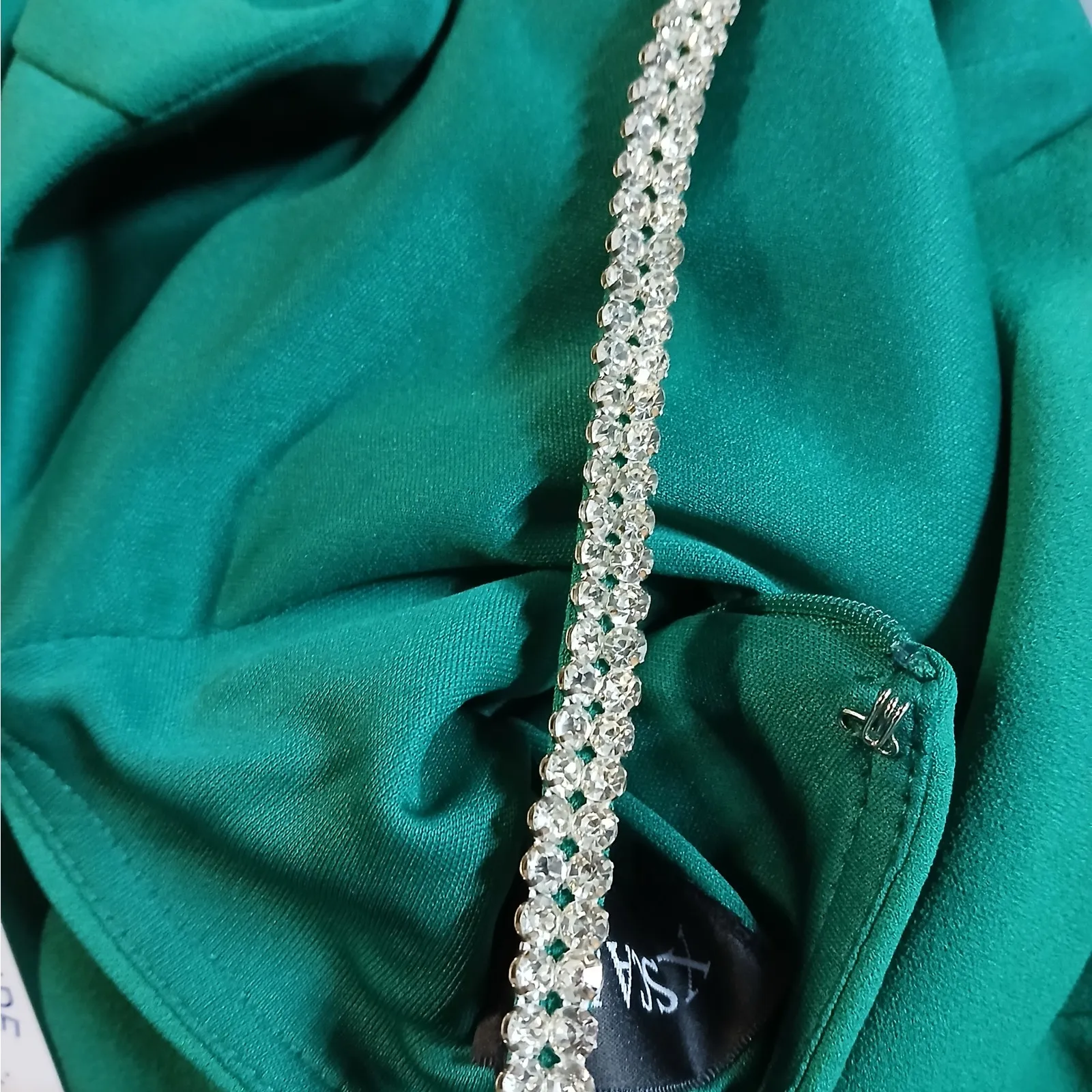 Xscape Formal Evening Gown Women's Size 6 Green Maxi Dress Wedding Party - Image 13