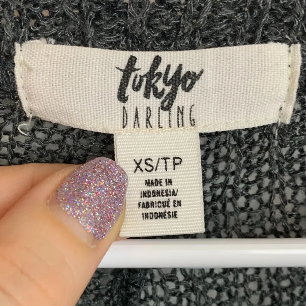 Tokyo Darling Dark Gray Hi-Low Pullover Sweater - Image 3