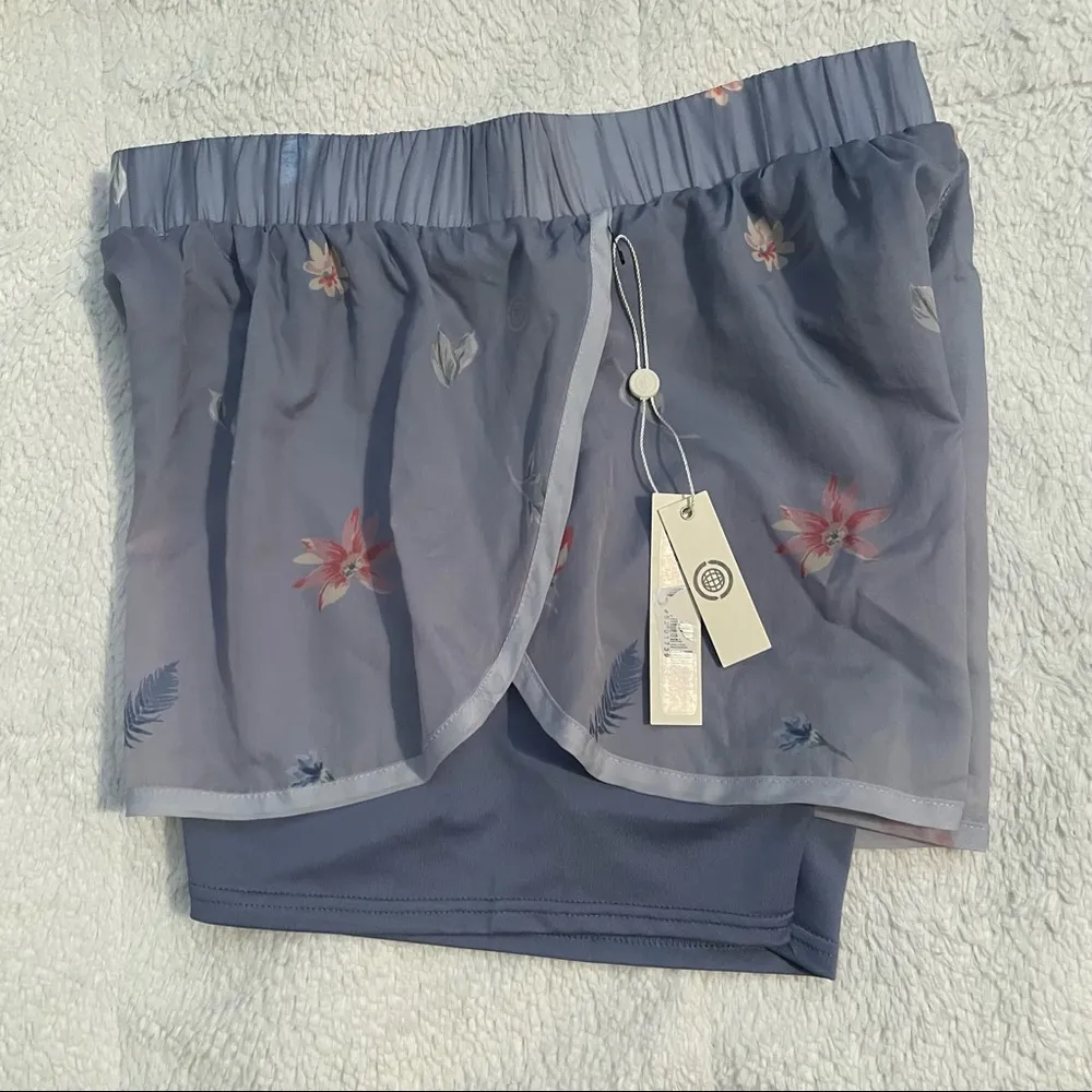 Max Studio  Peony Printed Running Shorts - Image 2