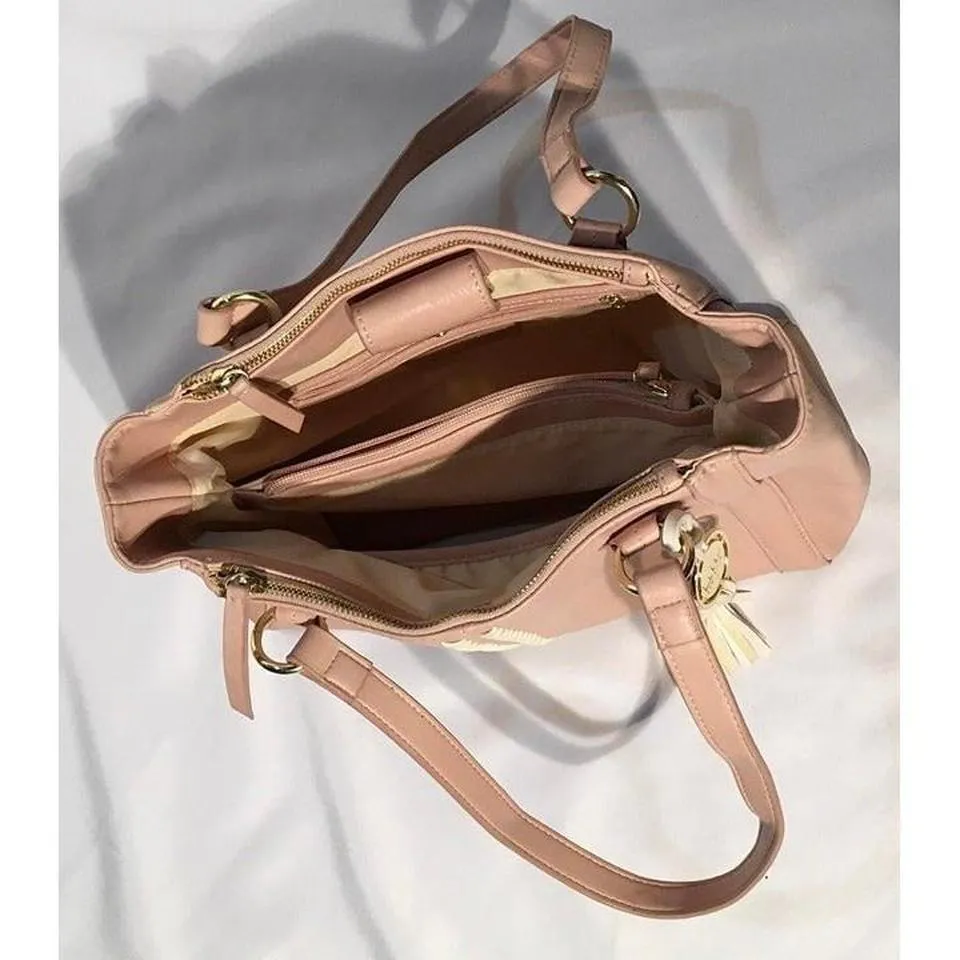 Very CHIC Nicole Miller New York Brand Purse,‎ NWOT, BLUSH & CREAM CHIC Colors - Image 2