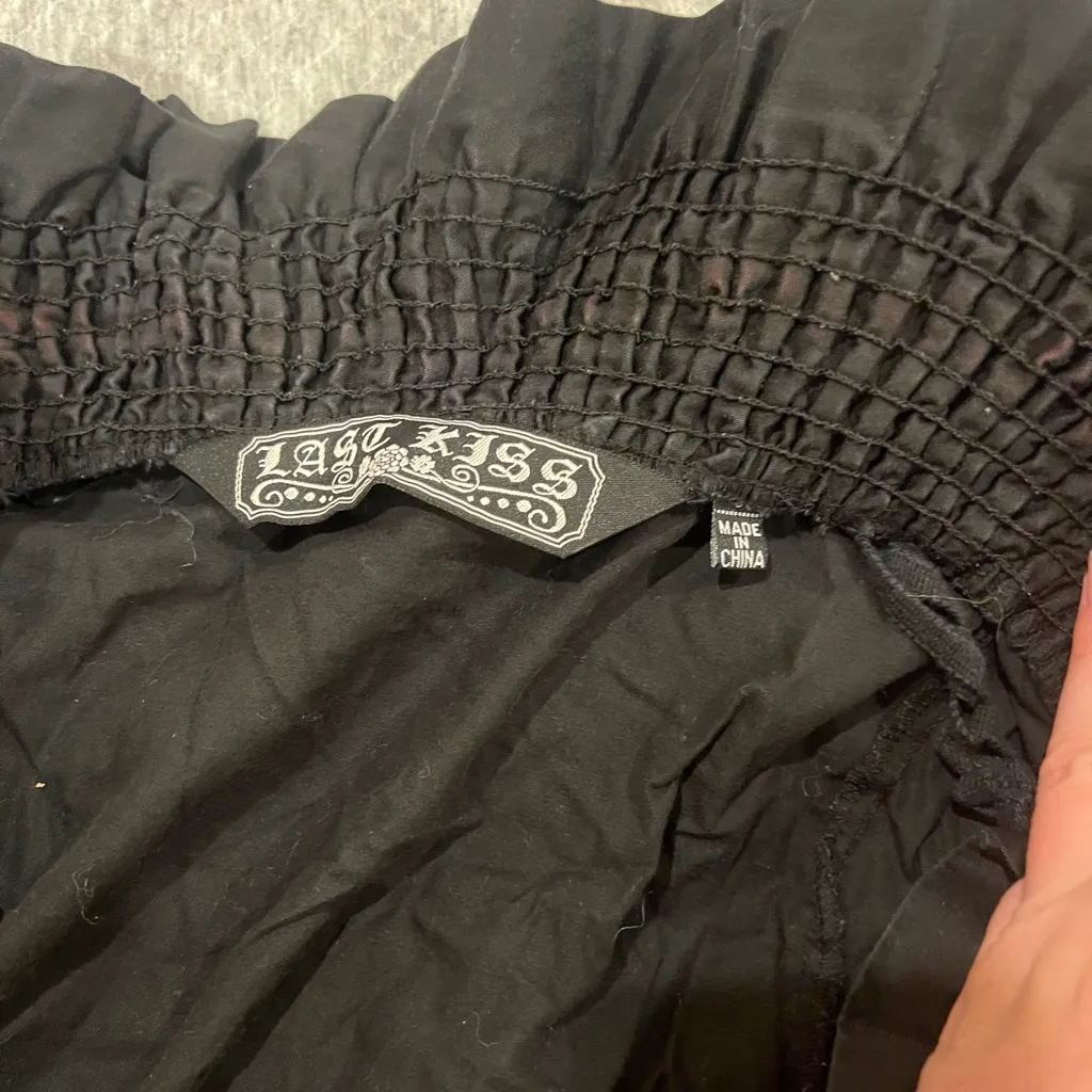 Last Kiss Black Smocked Shrug - Image 3