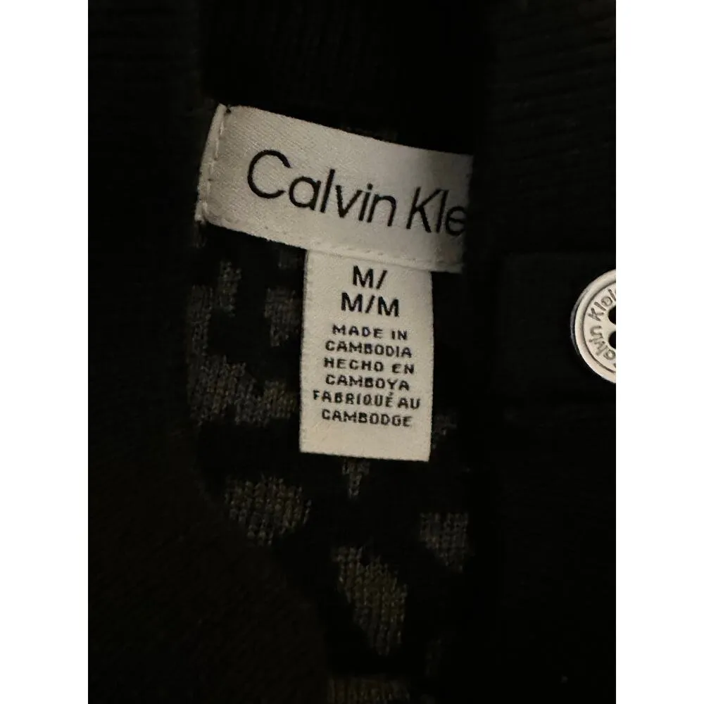 Calvin Klein Women's Sweater Black Gray Medium Mock Neck - Image 5