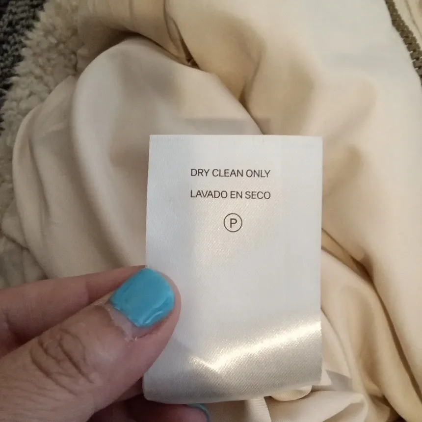 Pendleton Cream Teddy Jacket with Blue Accent Outside Lined Womens M - Image 6