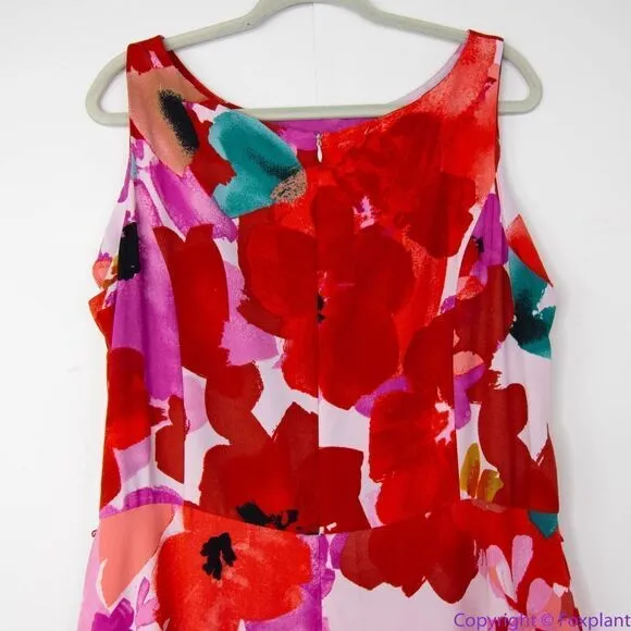 GABBY‎ SKYE Poppy Printed Floral Fit-And-Flare Dress, 22W - Image 8
