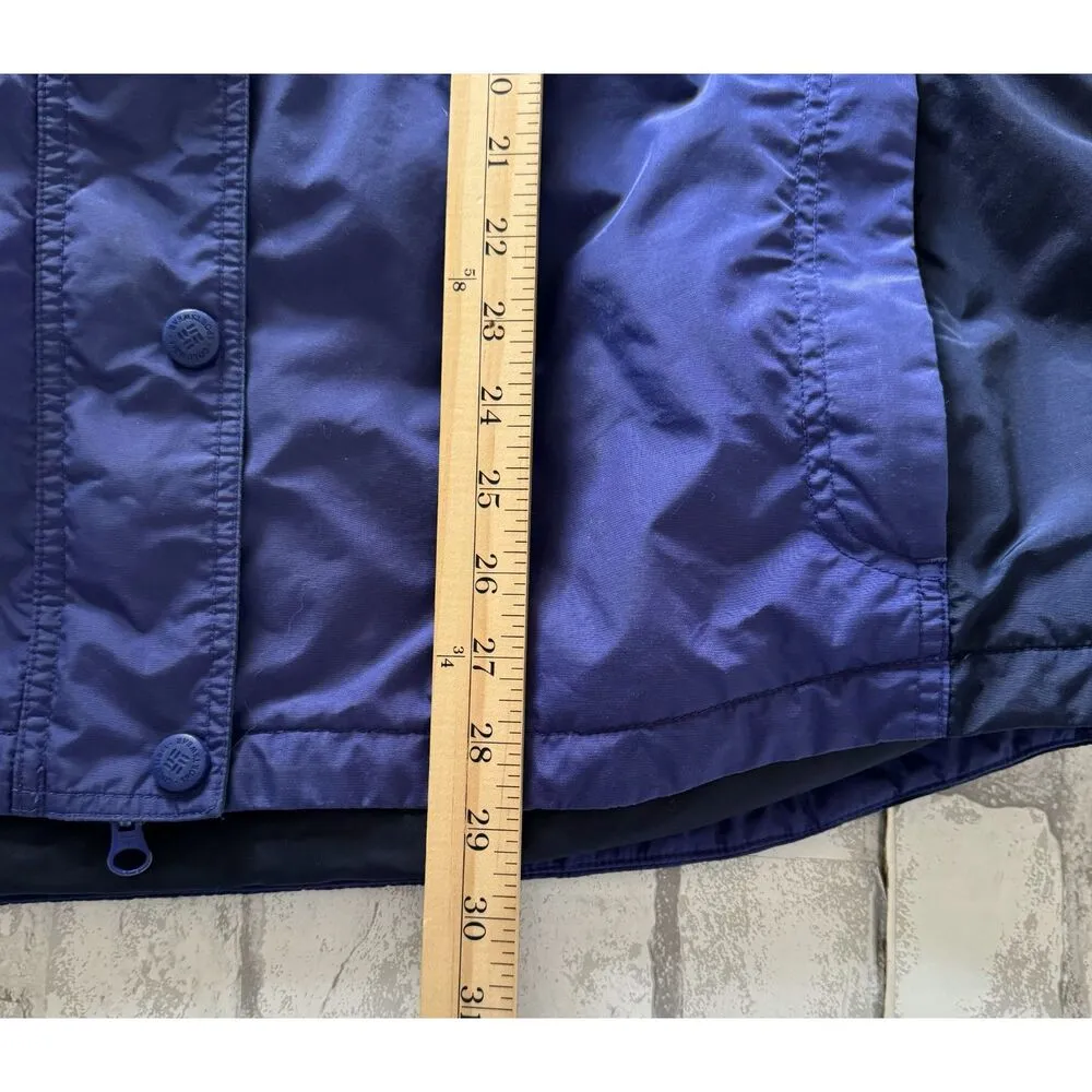 Columbia Color Block Purple Green Lined Hooded Travel Outdoor Gorpcore Jacket XL - Image 6