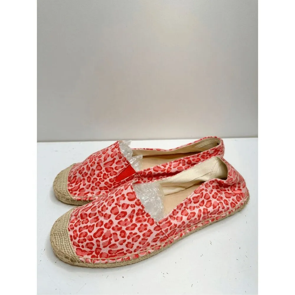 Joules Espadrilles Womens Size 9US Pink Leopard Print Slip On Shelbury Shoes NEW - Image 4