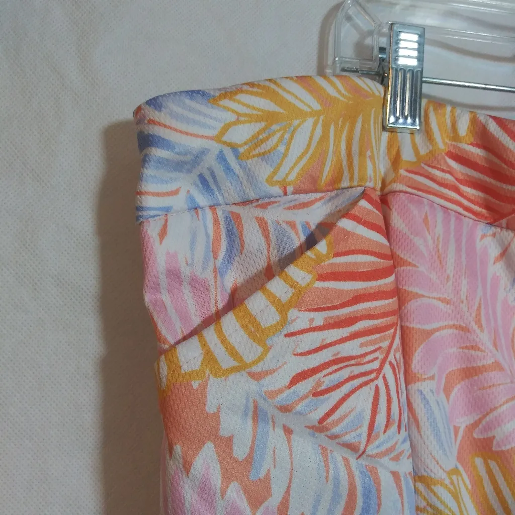 Hearts of Palm Womens Pastel Tropical Leaves Skort Athletic Golf Size 3X Pink - Image 2