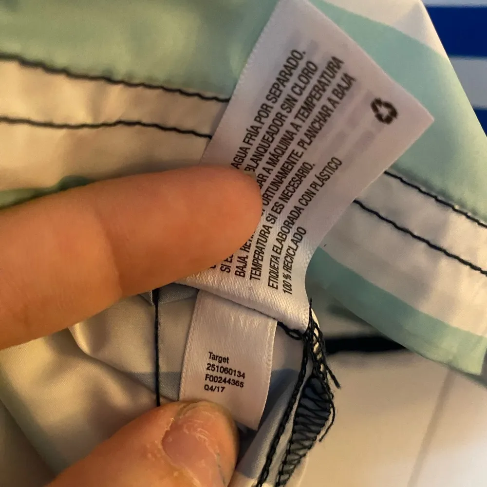 Hunter for Target Blue Stripe Half Zip Pullover with Hood, Size Extra Largre - Image 9