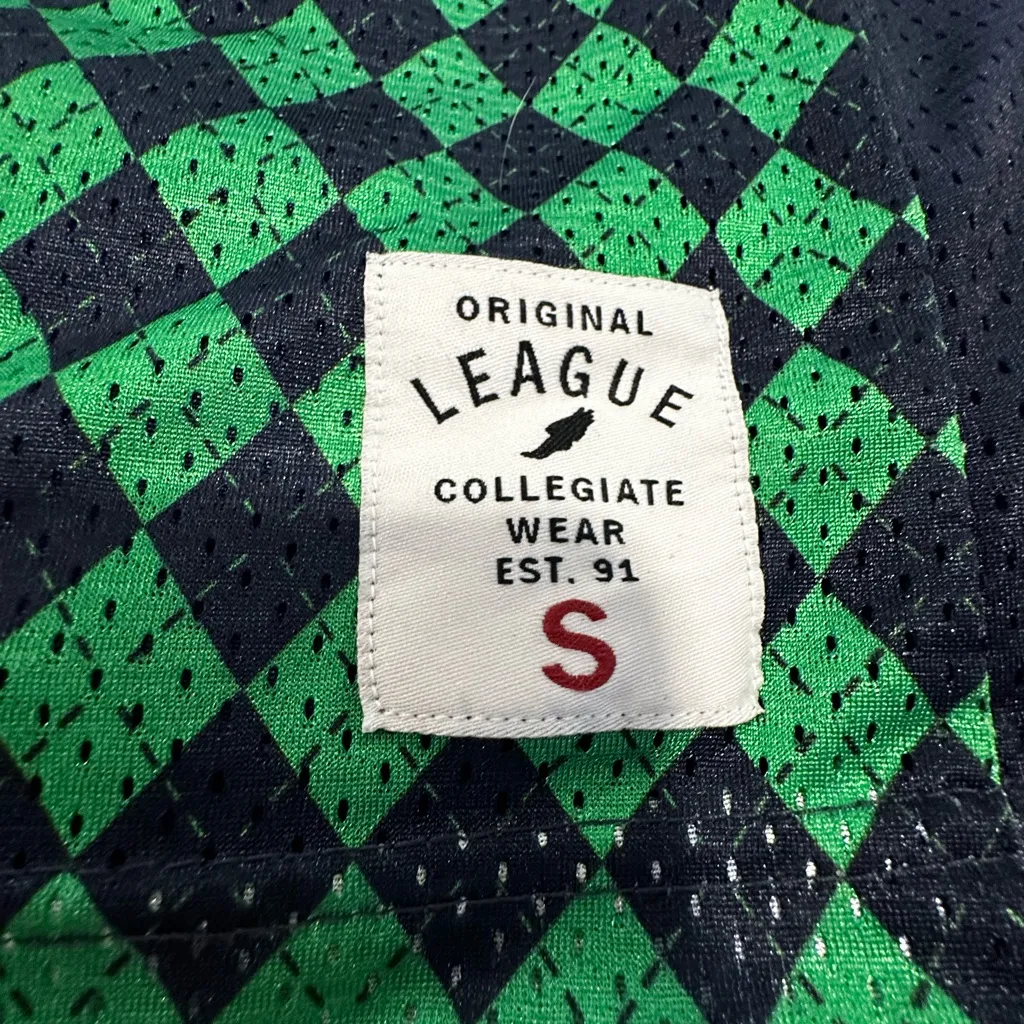 Notre Dame Fighting Irish womens Sz:S Checkered Graphic Logo Racer Back Tank Top Green - Image 7