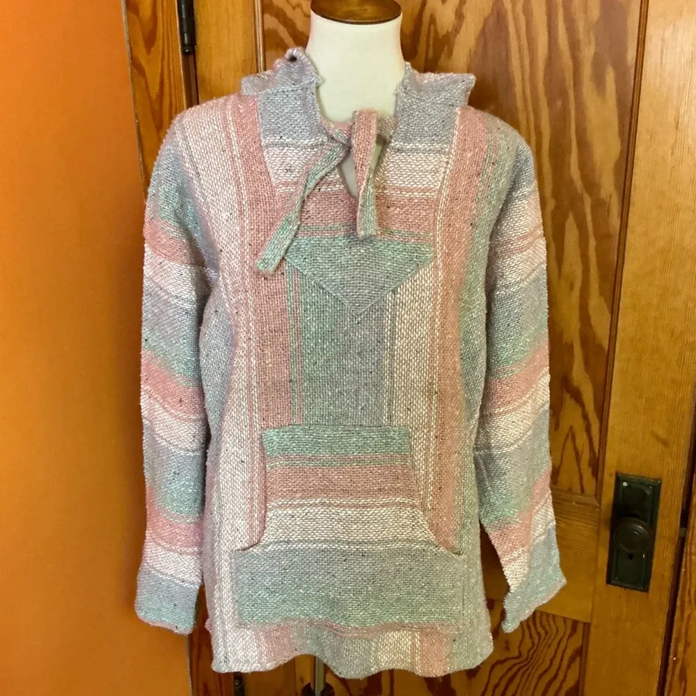 Vtg Y2K girly colors Baja hoodie Size L - Image 7