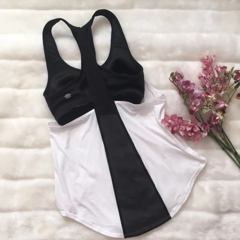 ATHLETA Hullabraloo Black/White Tank 32C - Image 5