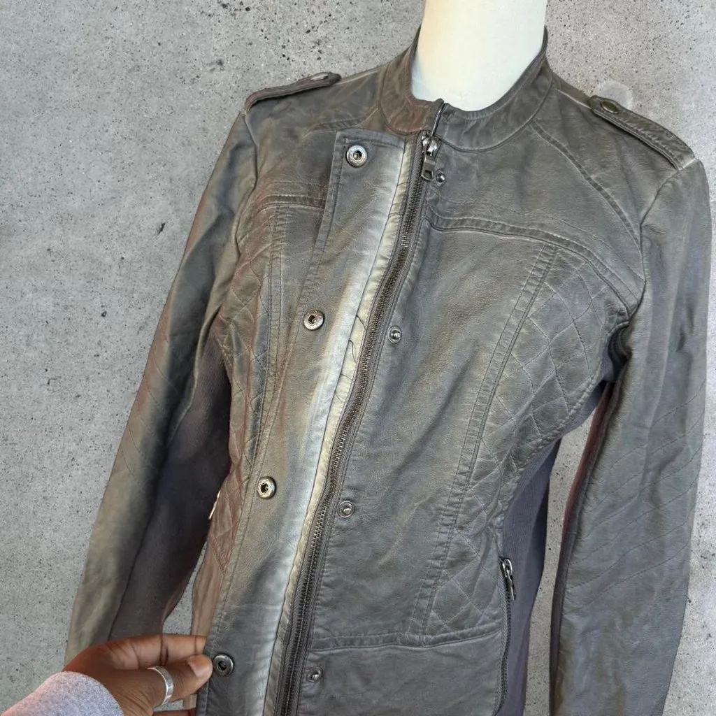 2000s fitted leather jacket - Image 7