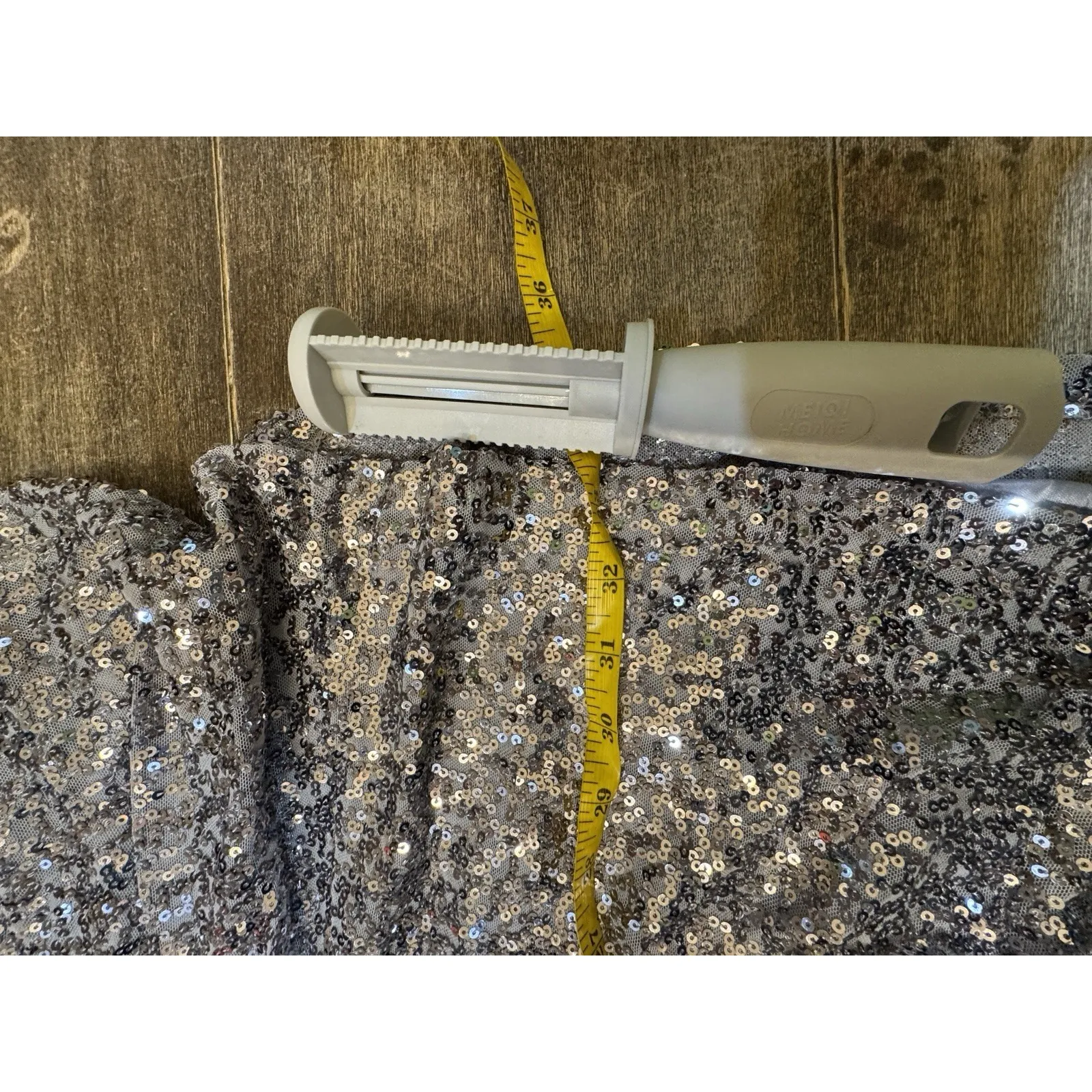 NWT Eliza J Size 12 Mini Dress Silver Sequins Sleeveless Racerback Fit and Flare - Image 13