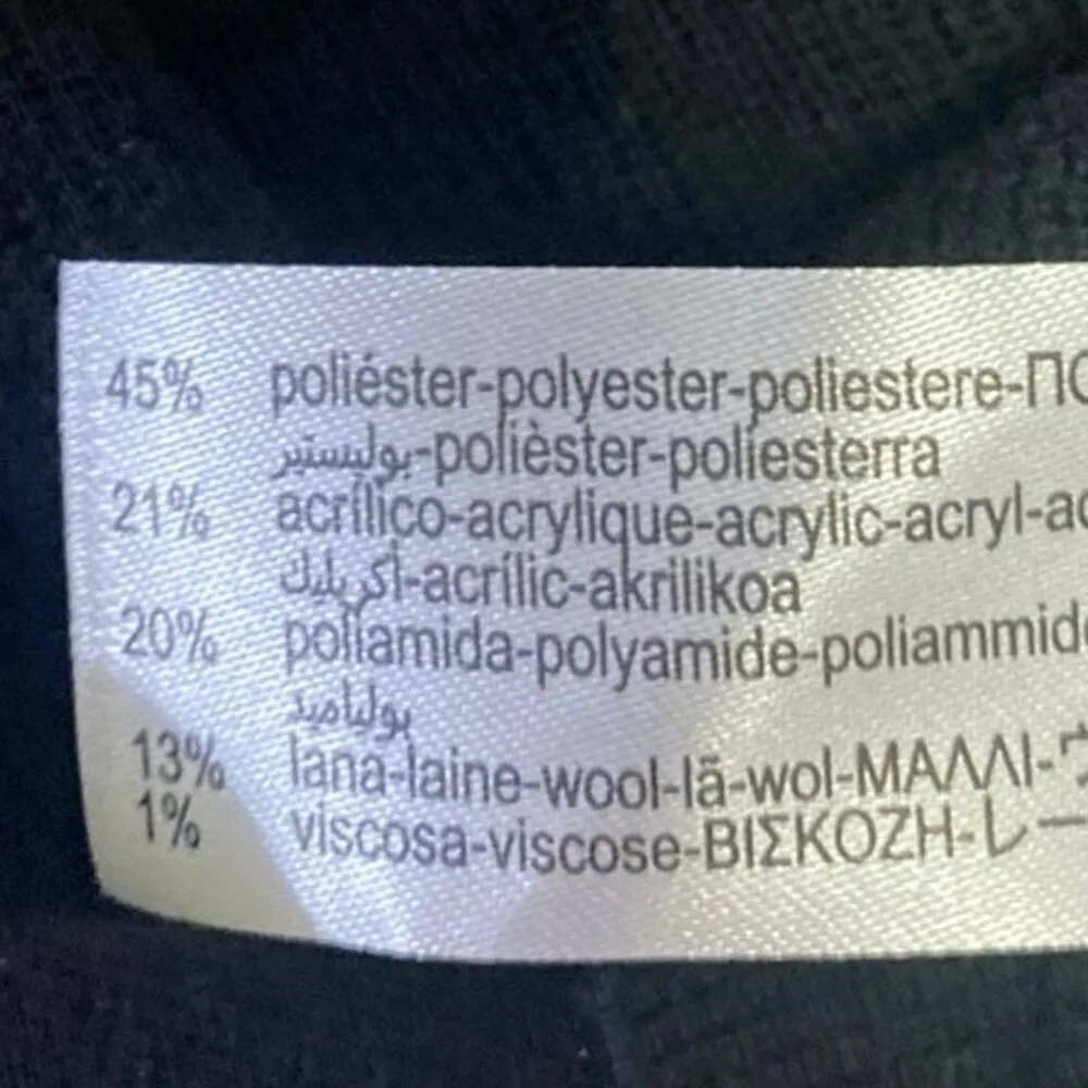 Zara Women's Black Wool Knit Long Sleeve Cowl Neck Slim Fit Sweater Top Size M - Image 3