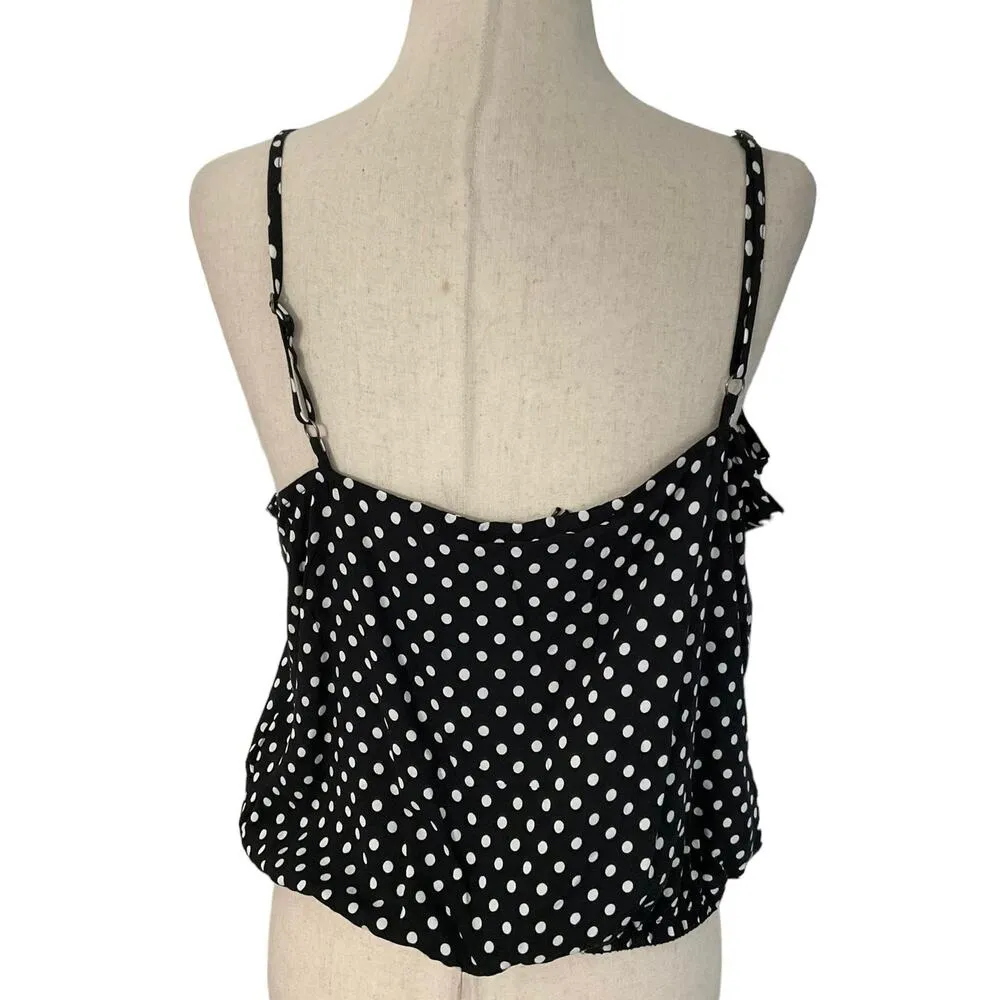 Femme by Design Black Polka Dot Tank Top Women's Size Large NWT | 34 - Image 5
