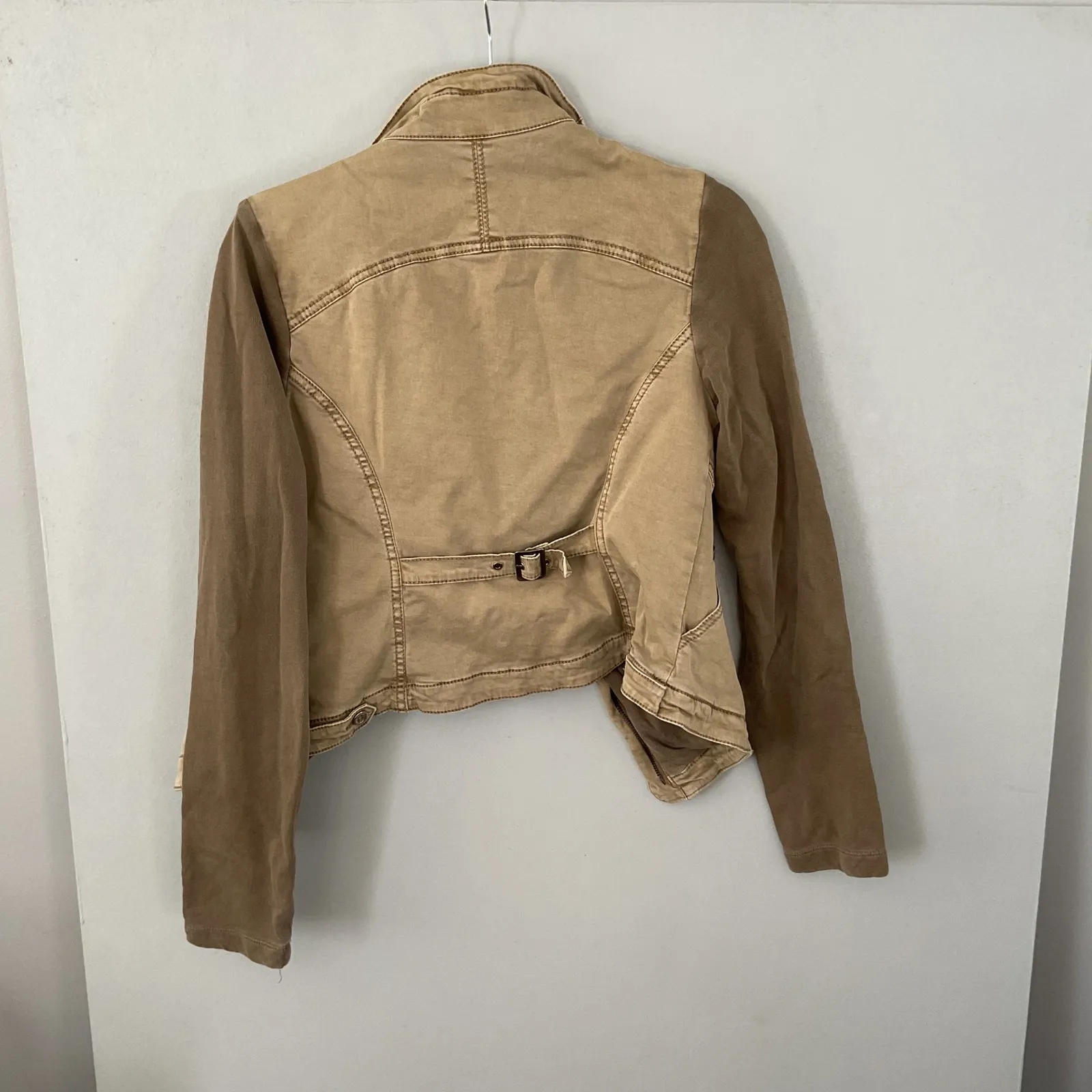 Marrakech Asymmetrical Zip Jacket Tan Brown Size M - Image 2