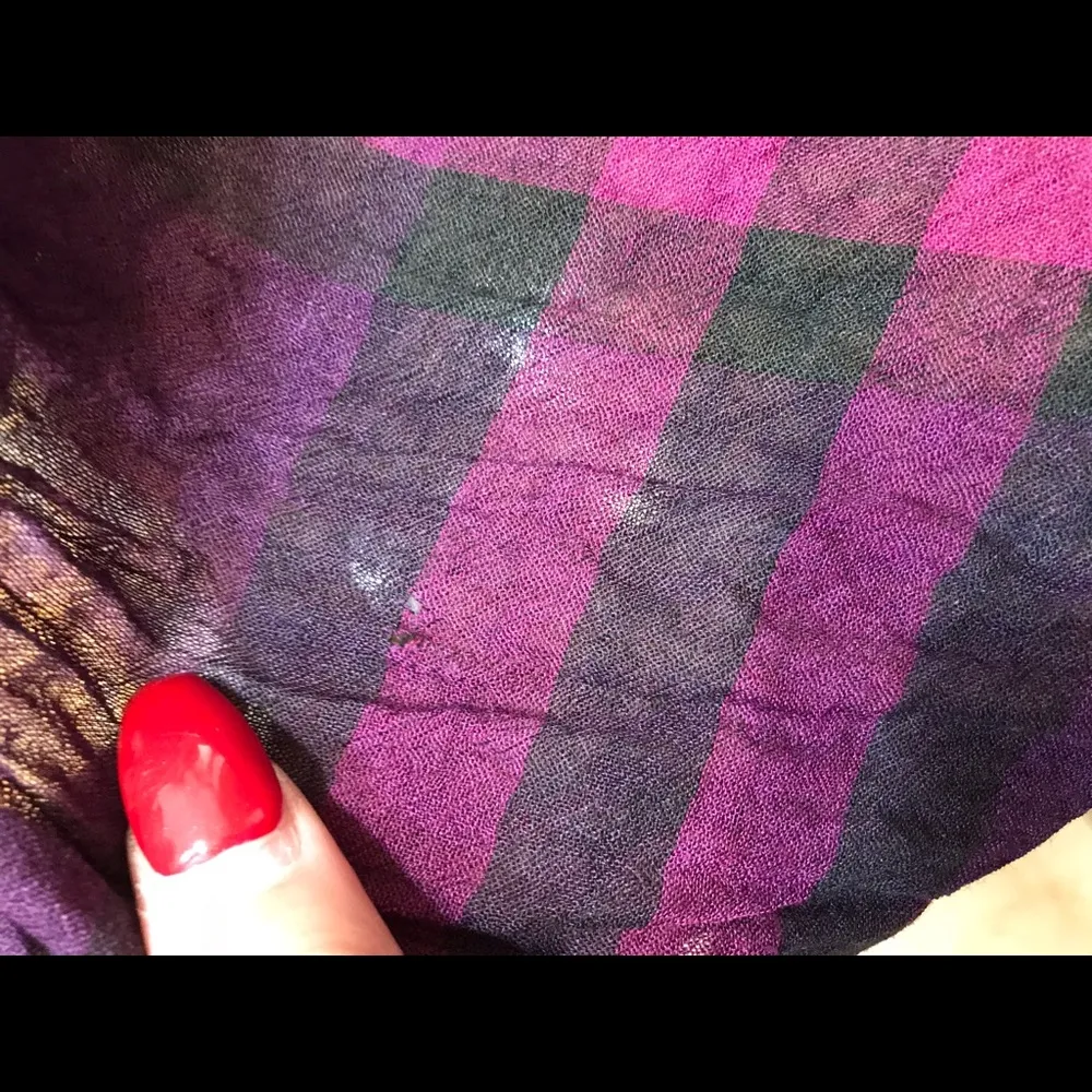 Burberry Purple NovaCheck Scarf - Image 5