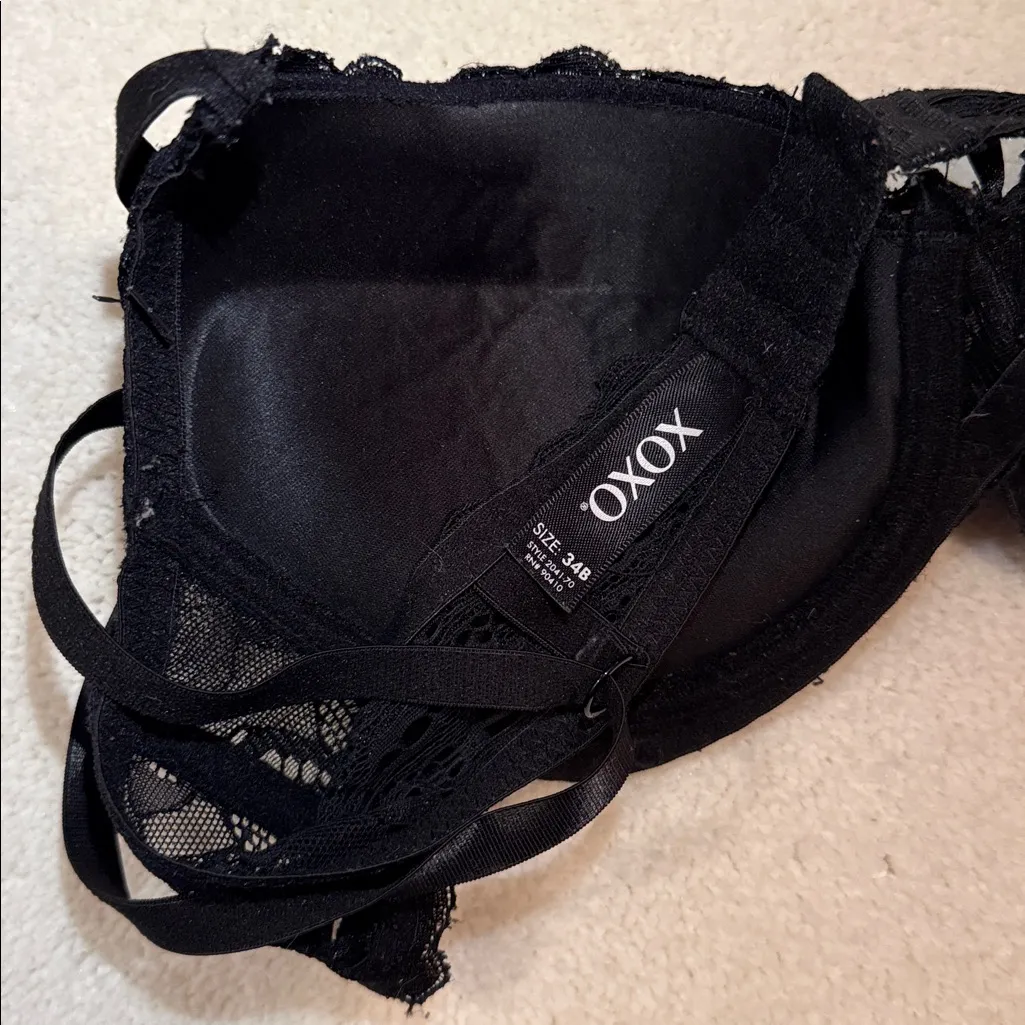 XOXO Black Lace Push-up Bra - Image 6