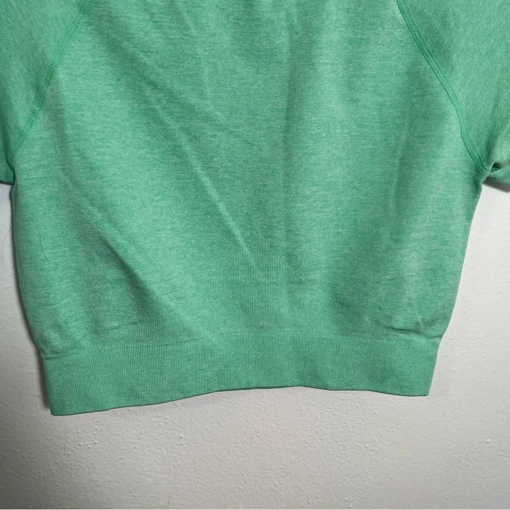 Crew Neck Yoga Cropped Top Mint Green L Size L - Image 5