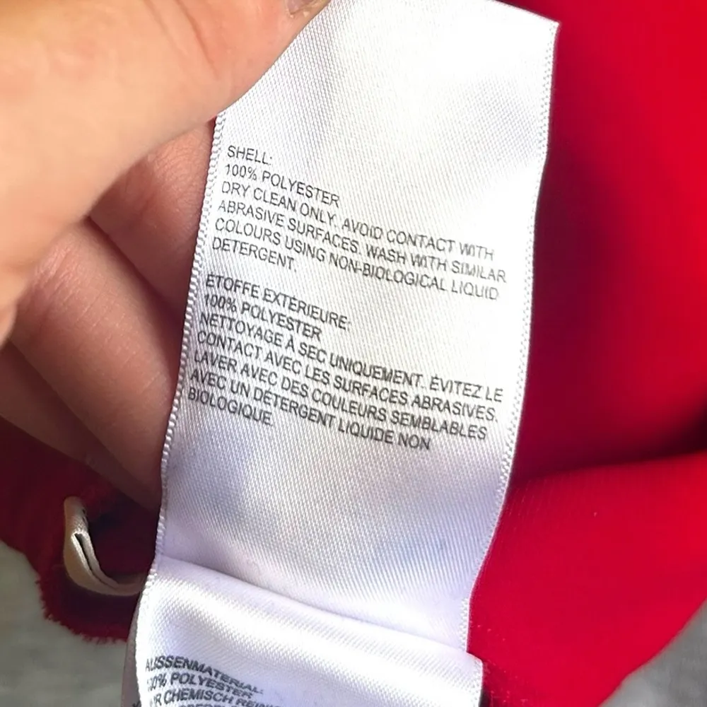 Whistles Paige V Neck Crepe Dress Red Pockets Size 6 - Image 13