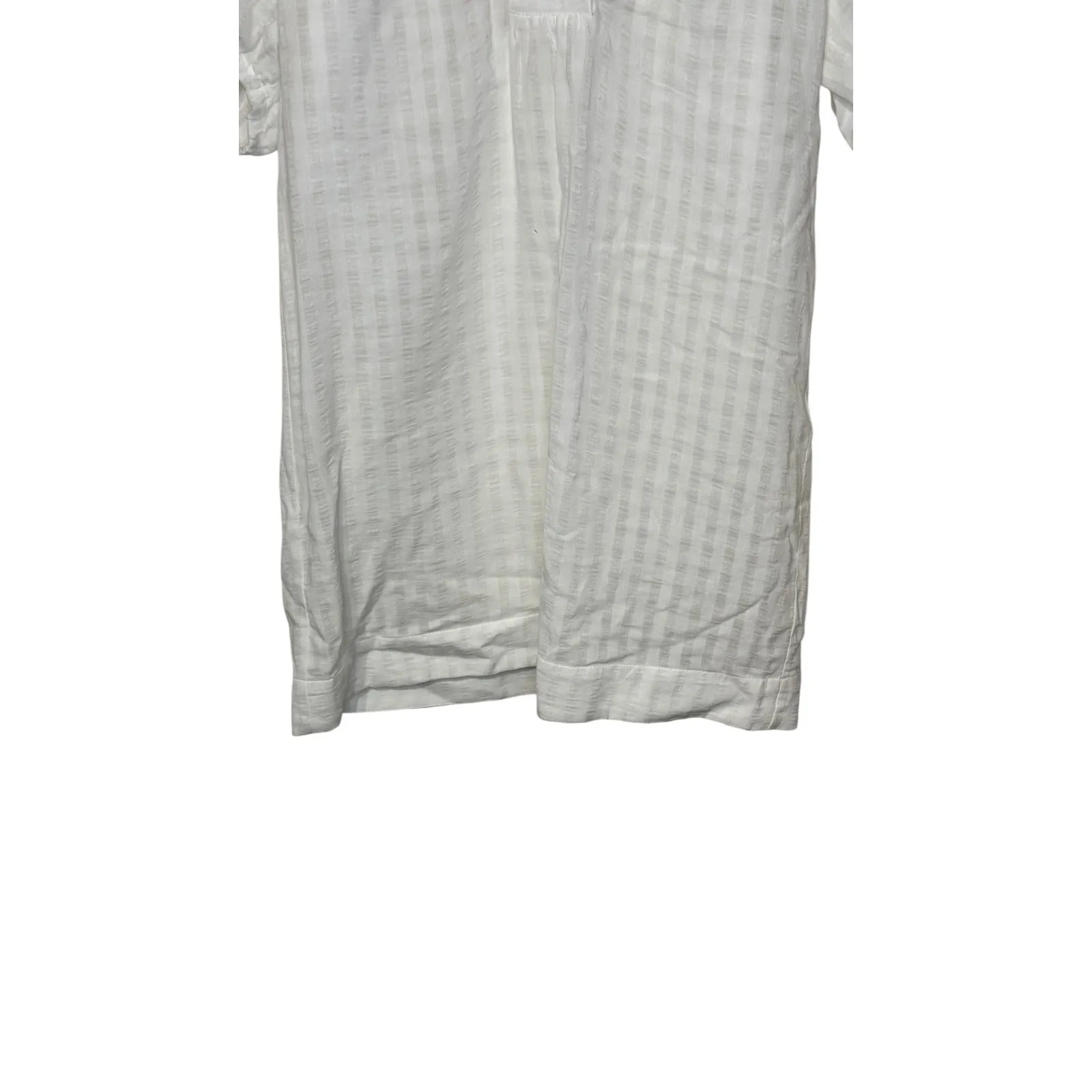 Anthropologie Women Mini Dress V-Neck Tiered 3/4‎ Sleeve Tunic White Size XS NWT - Image 4