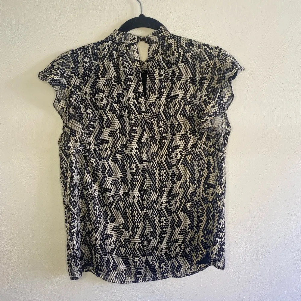 Vici snake print ruffled blouse - Image 3