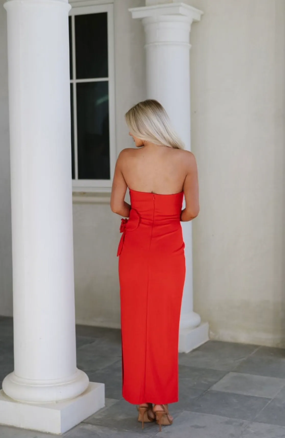 These Three Boutique Dress Red Floral - Image 4