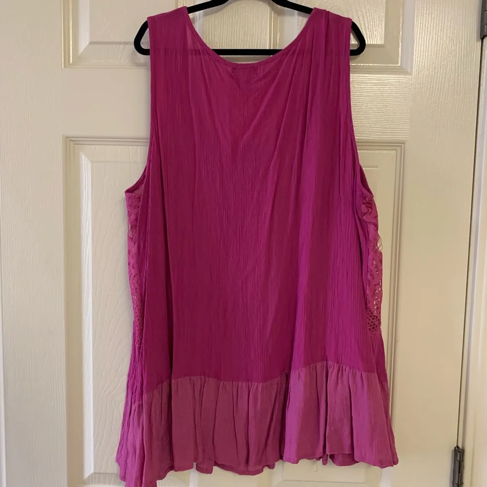 One World Pink lace tank size 2X - Image 4