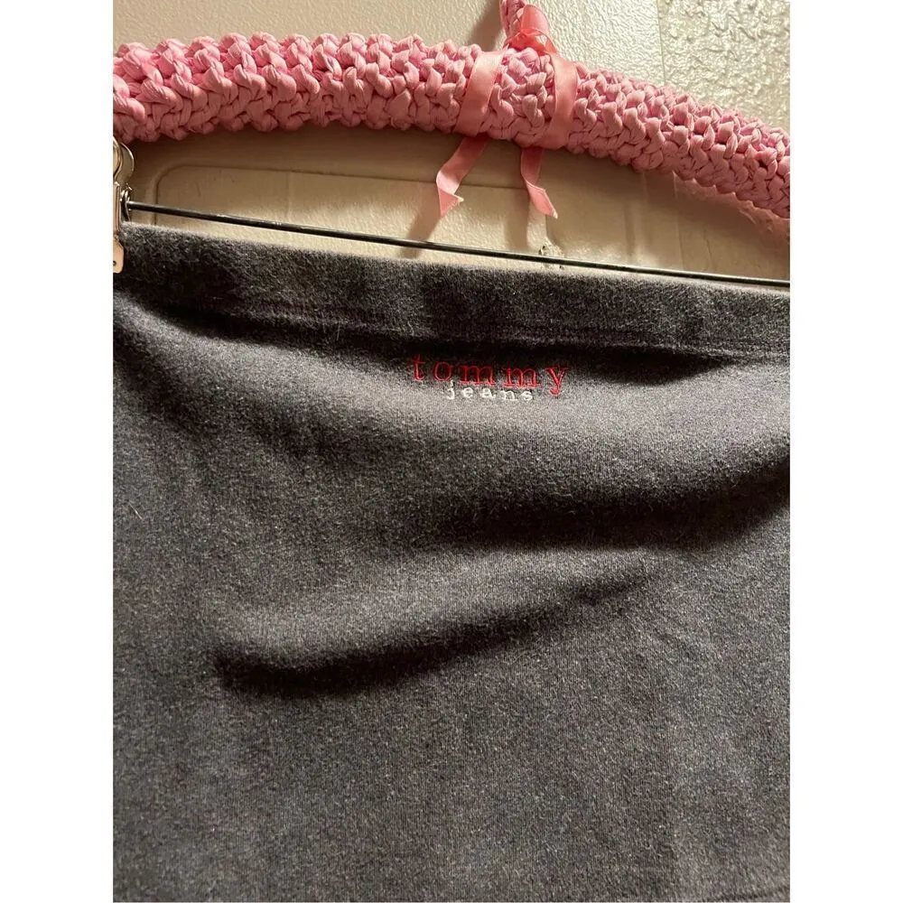 Tommy Jeans Grey Sleeveless Crop Top Woman’s Size XL - Image 2
