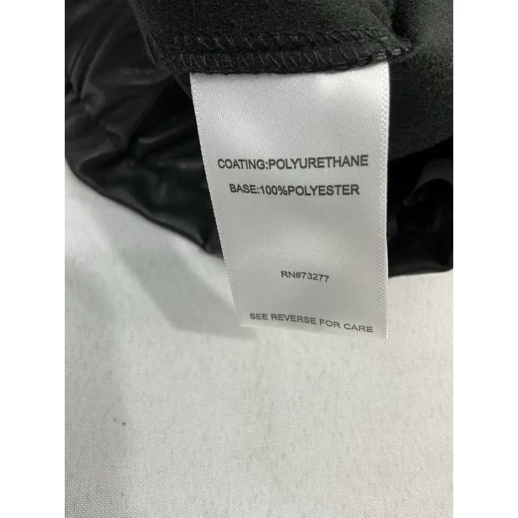 Womans So Good For Life Faux Leather Pants Small Black Elastic Belted Tie Waist - Image 4