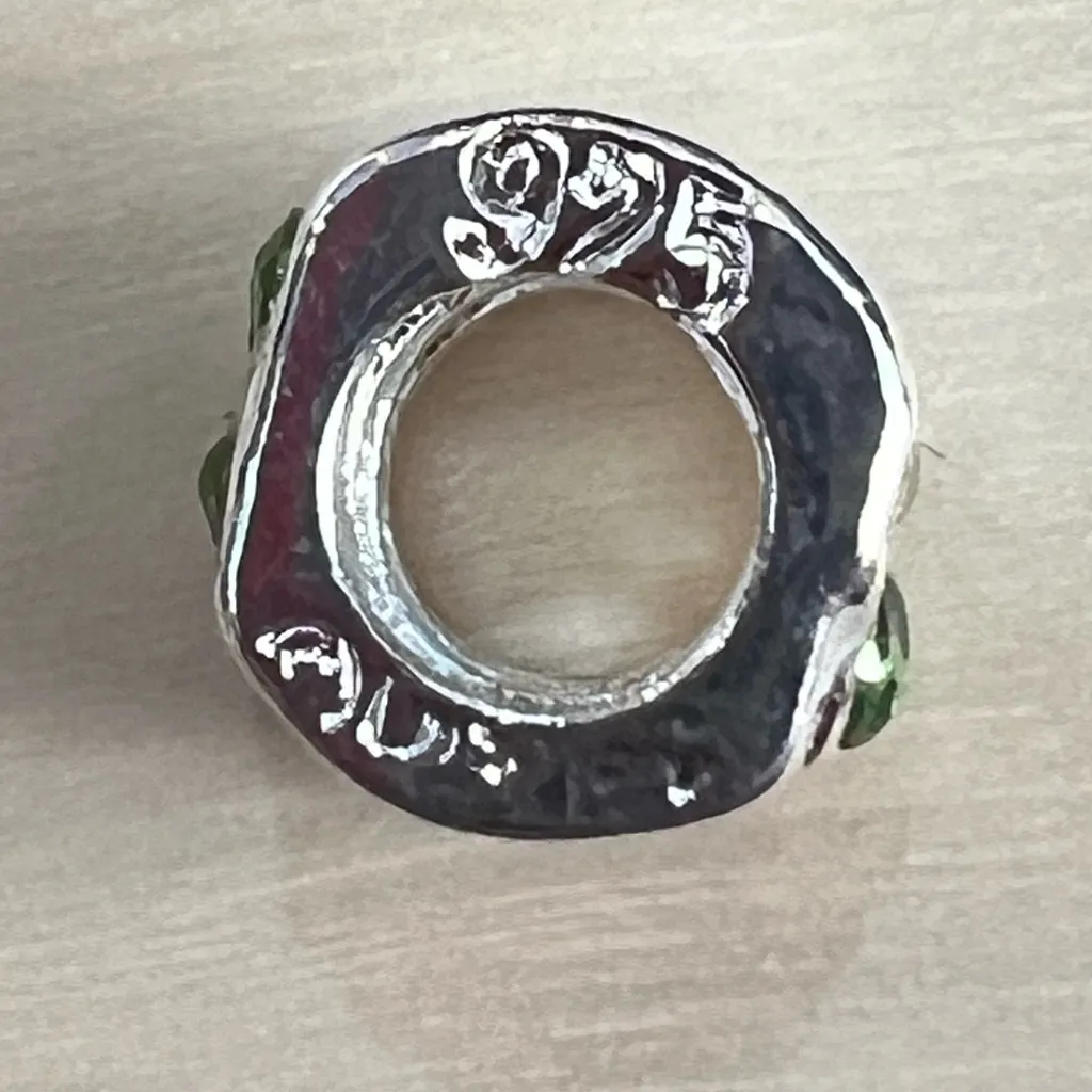 Chamilia Mickey Mouse 925 Sterling Silver Green Cubic Zirconia Charm Bead - Image 5