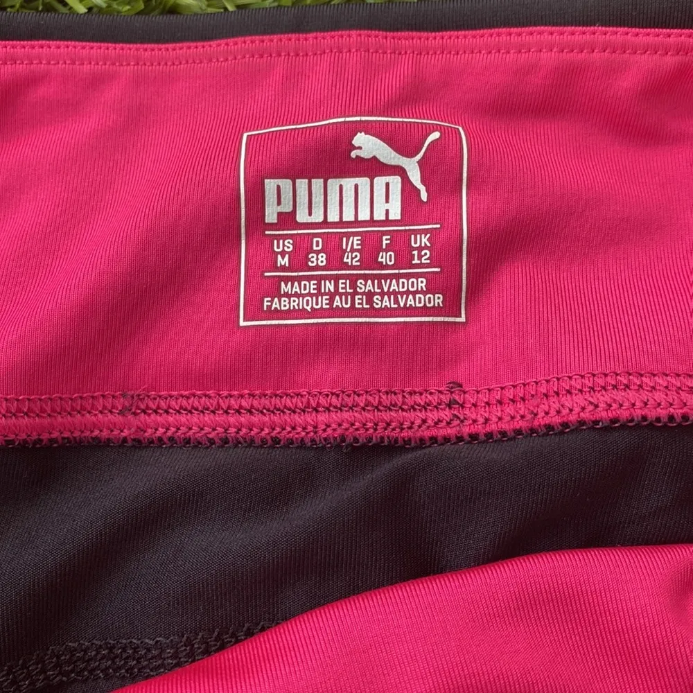 Puma Black and Pink Legging Size M - Image 8