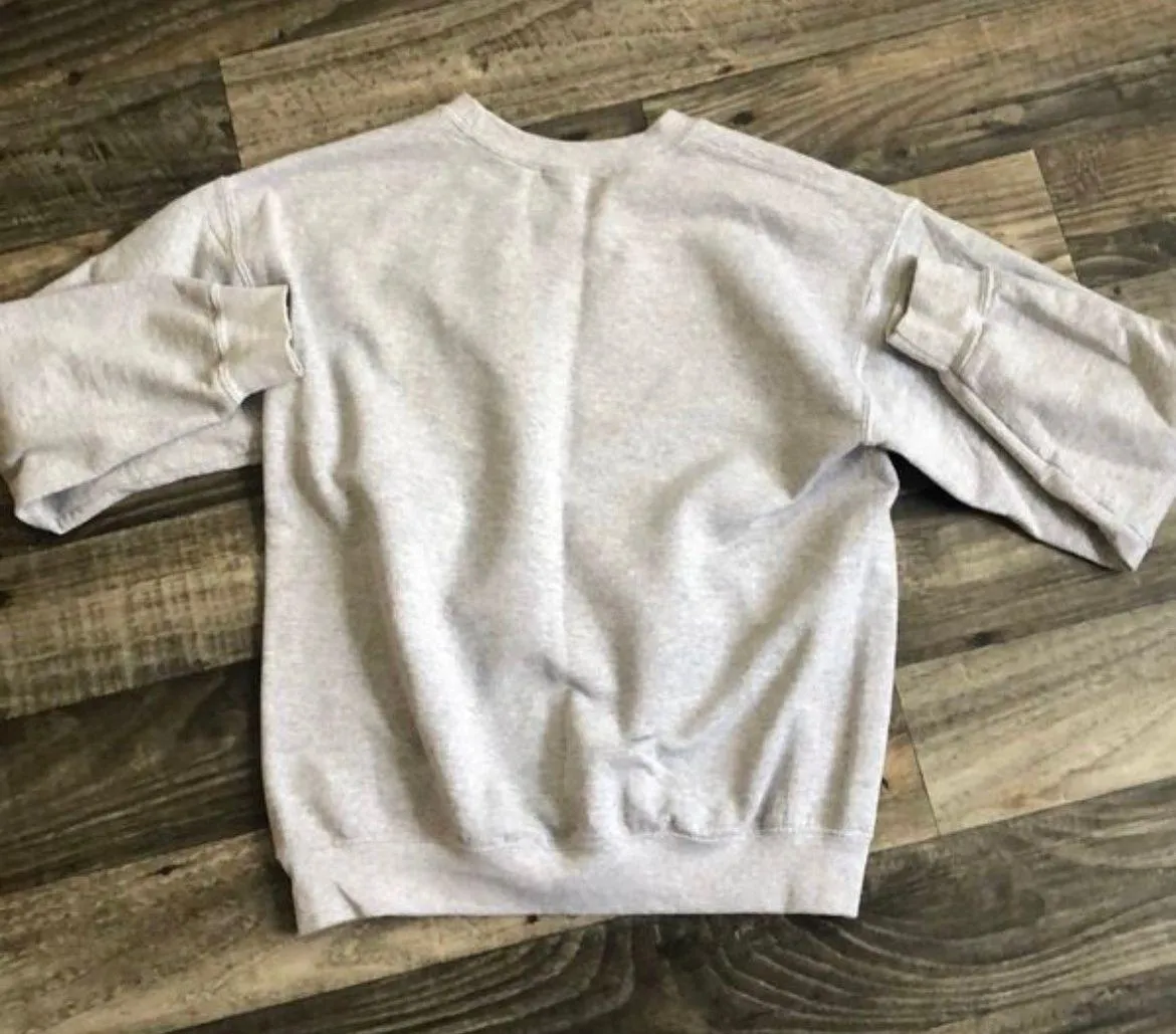 But First Wine Crew Neck Gray Size M - Image 2