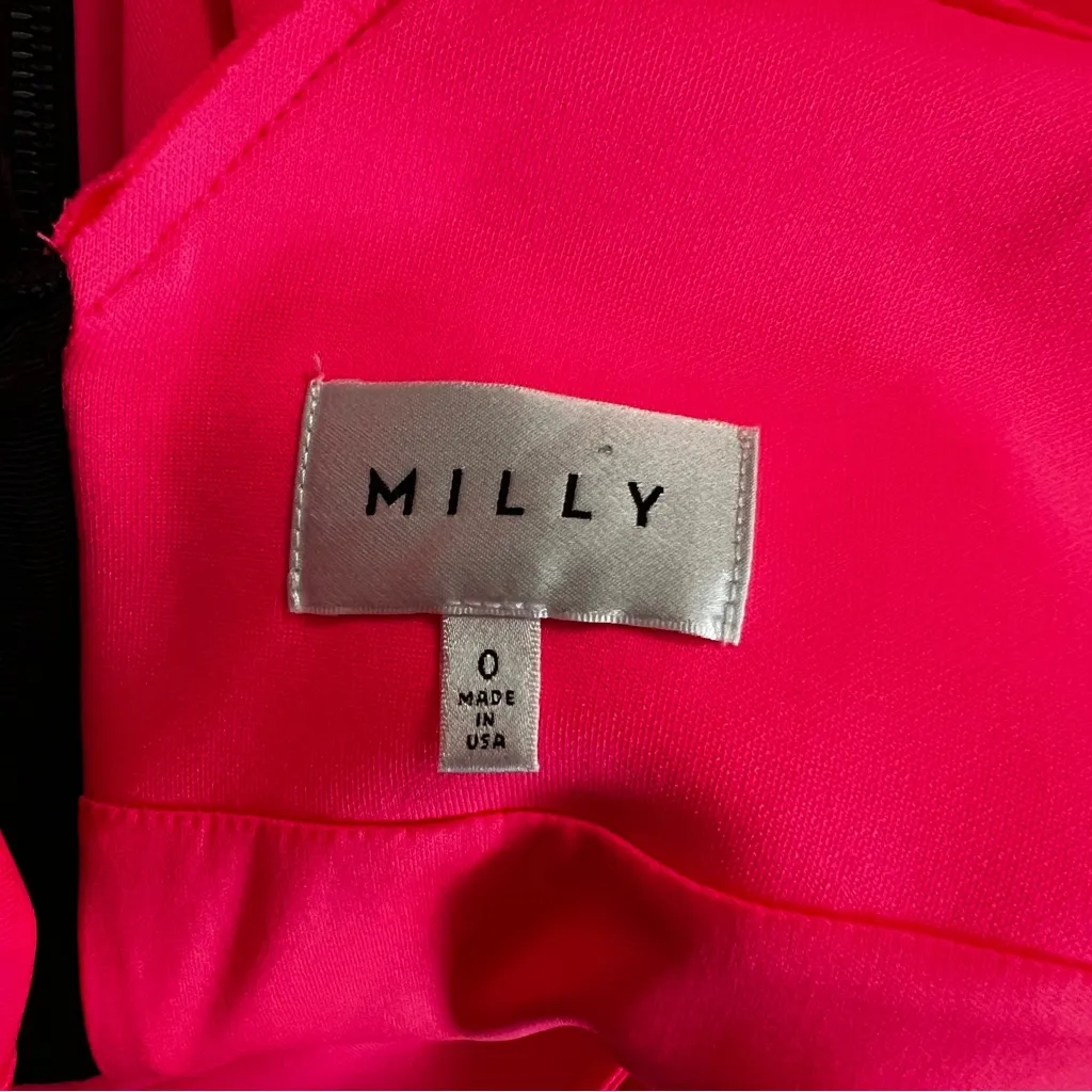 Milly Hot Pink Scuba Sheath Dress – Size 0 – Made in USA - Image 7