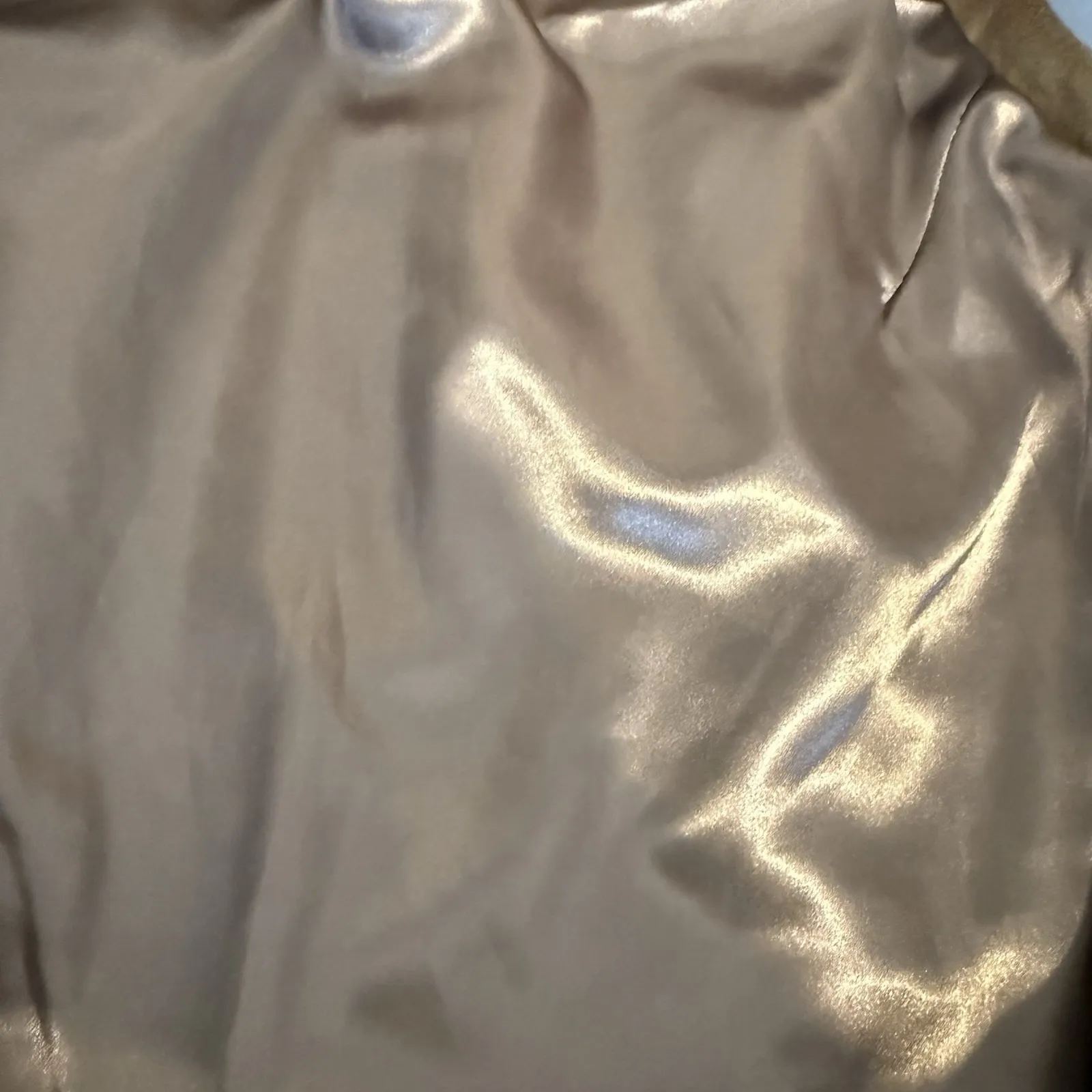 Badgley Mischka "Belle Sleeveless brown Gold Genuine Leather Dress Sz 12 Elegant - Image 6