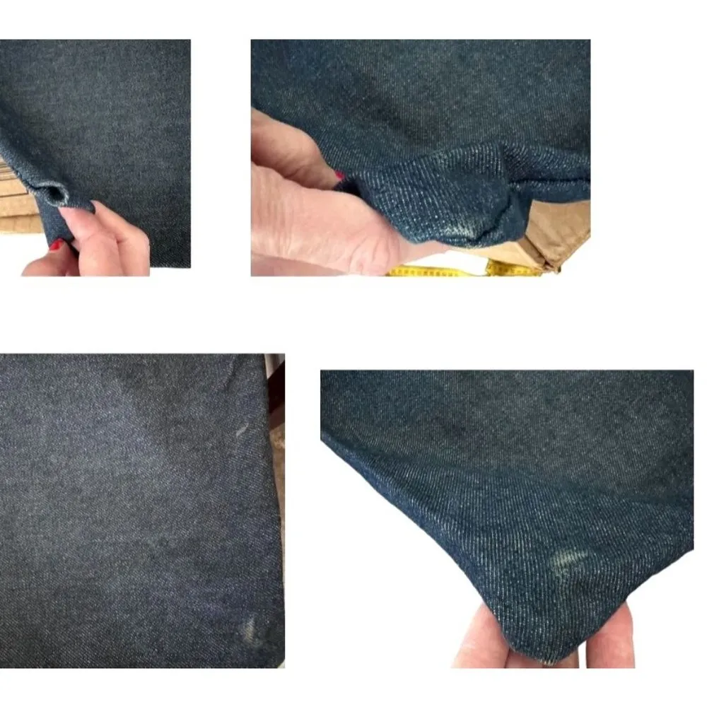 Vintage 90's Cheap Joe's Art Stuff Denim Tote Bag Rainbow Straps Large … - Image 12