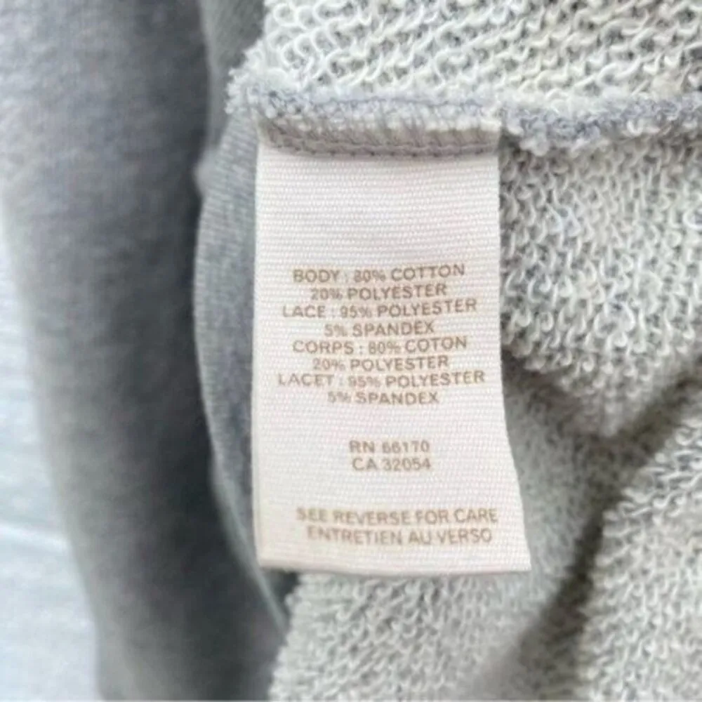 Oversized Pullover Lace Peek A Boo Sweatshirt - Image 10