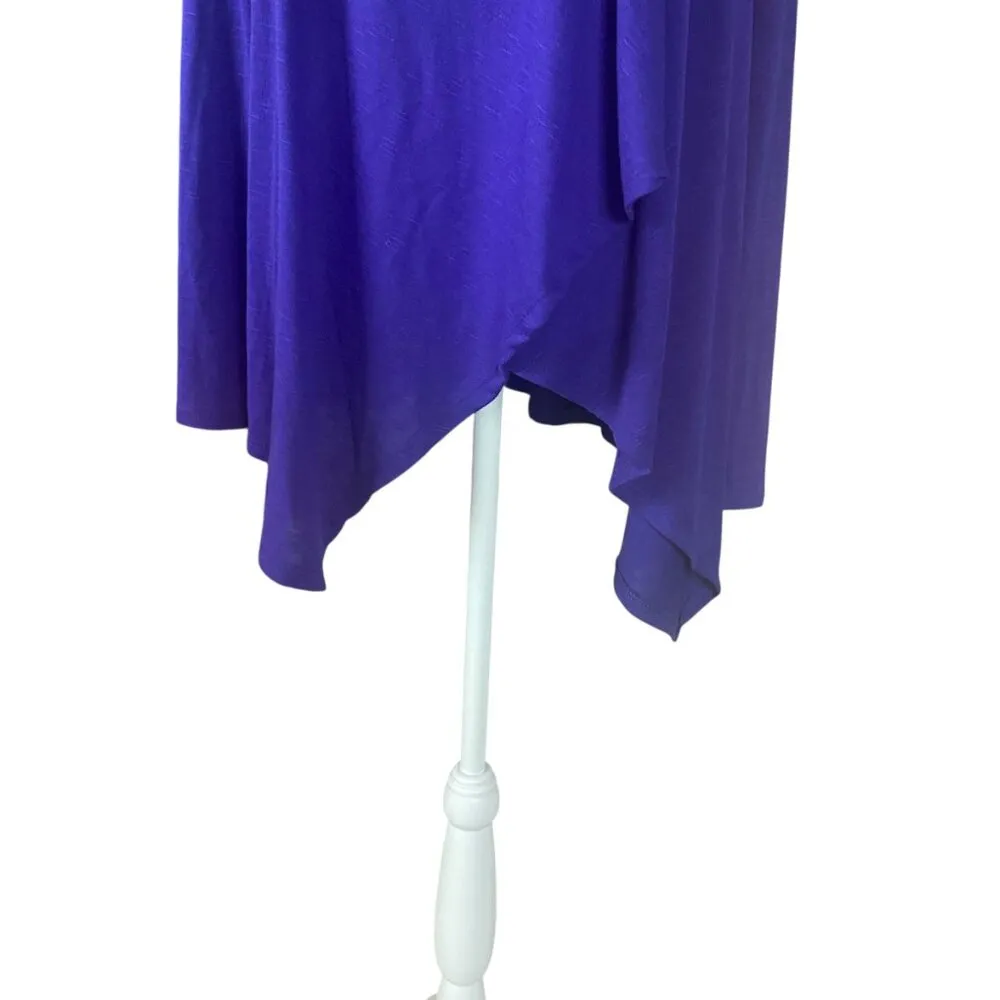 AB Studio  purple long sleeve stretchy sweater cardigan women's size medium - Image 7