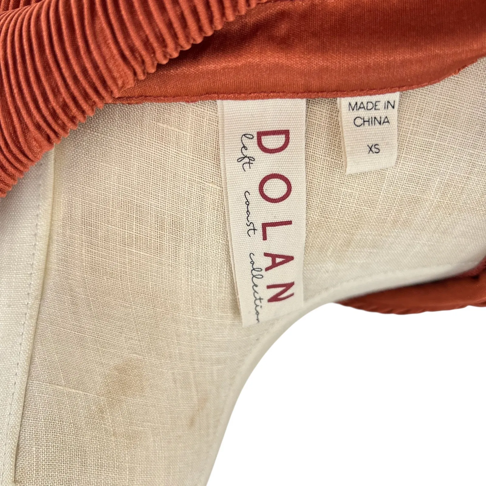 Anthropologie Dolan Lettuce-Hem Buttondown Top Pleated Flare Sleeve‎ Rust XS - Image 9