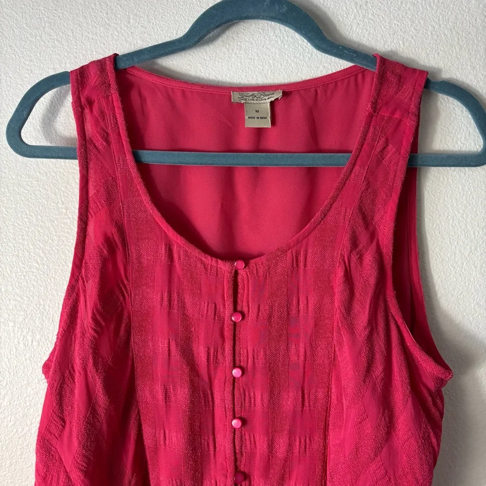 Women's Lucky Brand Pink/Orange Sleeveless Top size Medium - Image 2