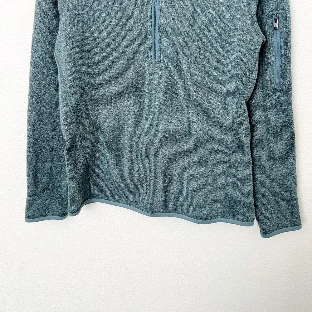 [Patagonia] Teal Blue Quarter Zip Fleece Better Sweater Pullover Size Small S - Image 4