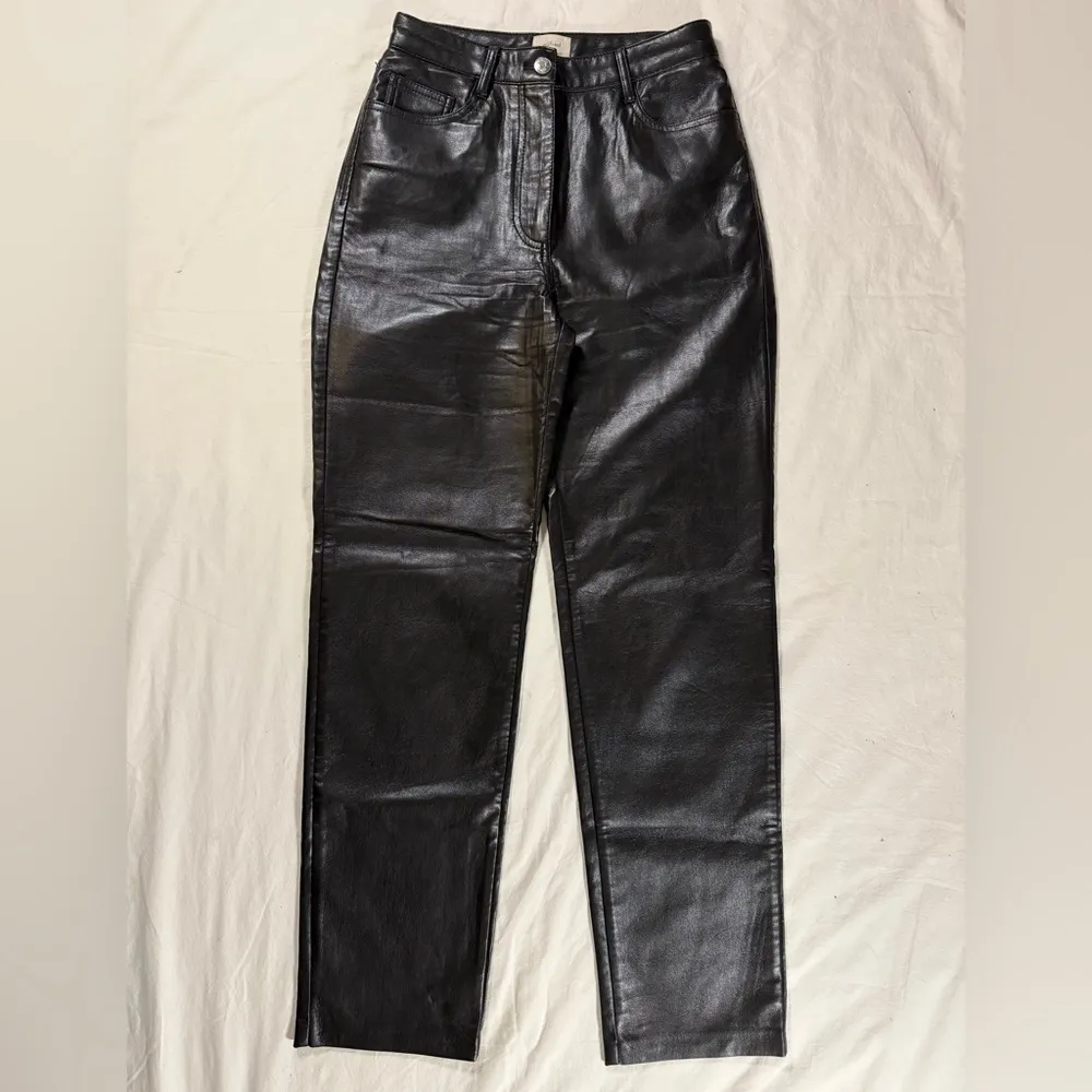 Aritzia Wilfred The Melina High Waisted Black Vegan Faux Leather Pants 2 - Image 3