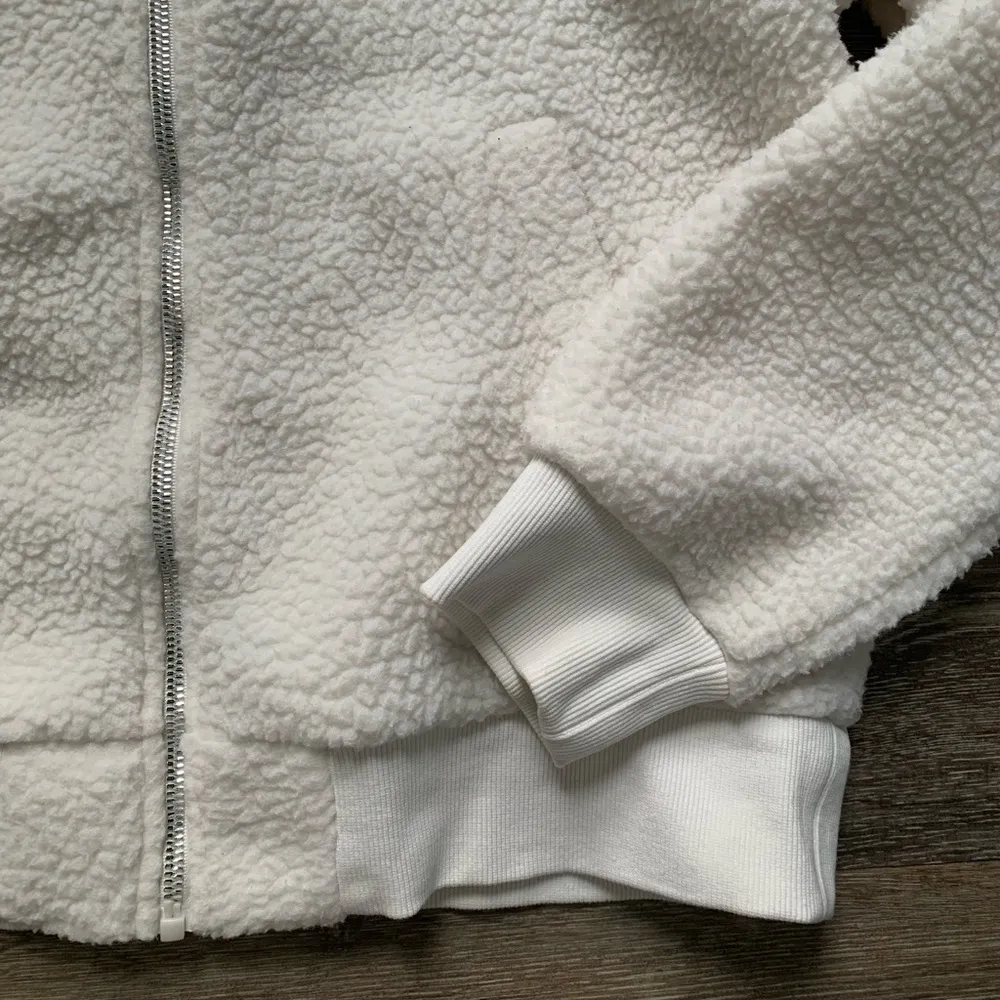 ZYIA ACTIVE Flying V Fleece Jacket Sherpa Teddy Bomber Jacket M - Image 3