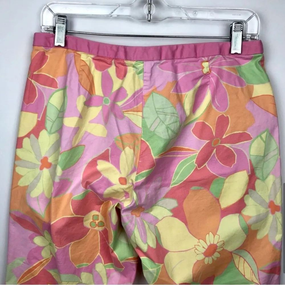 mod pastel floral ankle pants - Size: 6 - Image 7