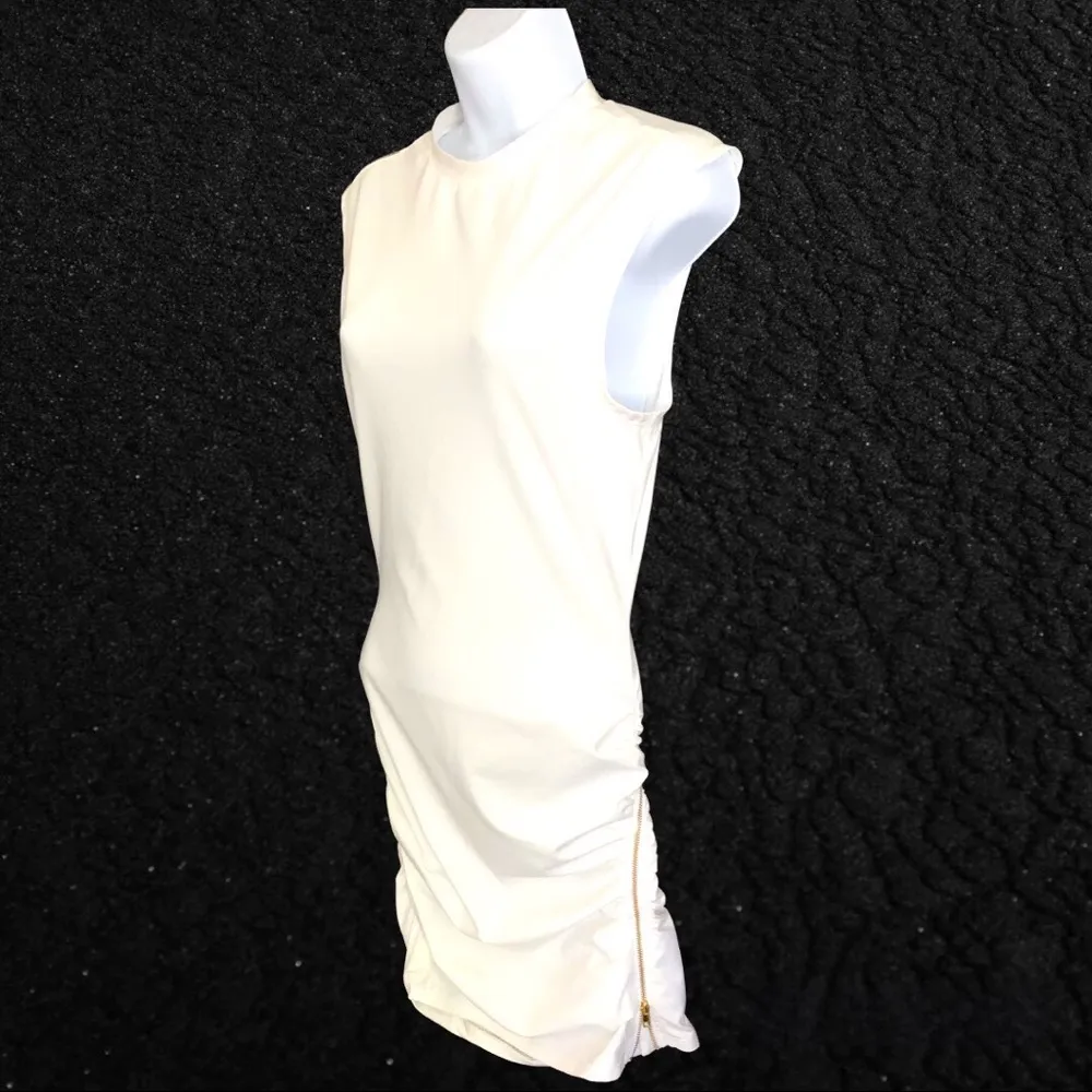 Zipper Slit Dress Size A Reg $64.95. 
A mini dress - Image 4