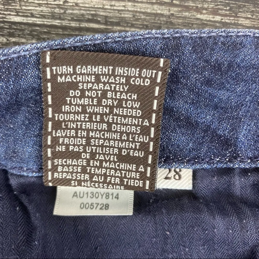 A Pocket Flair hem Low Rise Blue Jeans By 7 For All Mankind 28 - Image 7