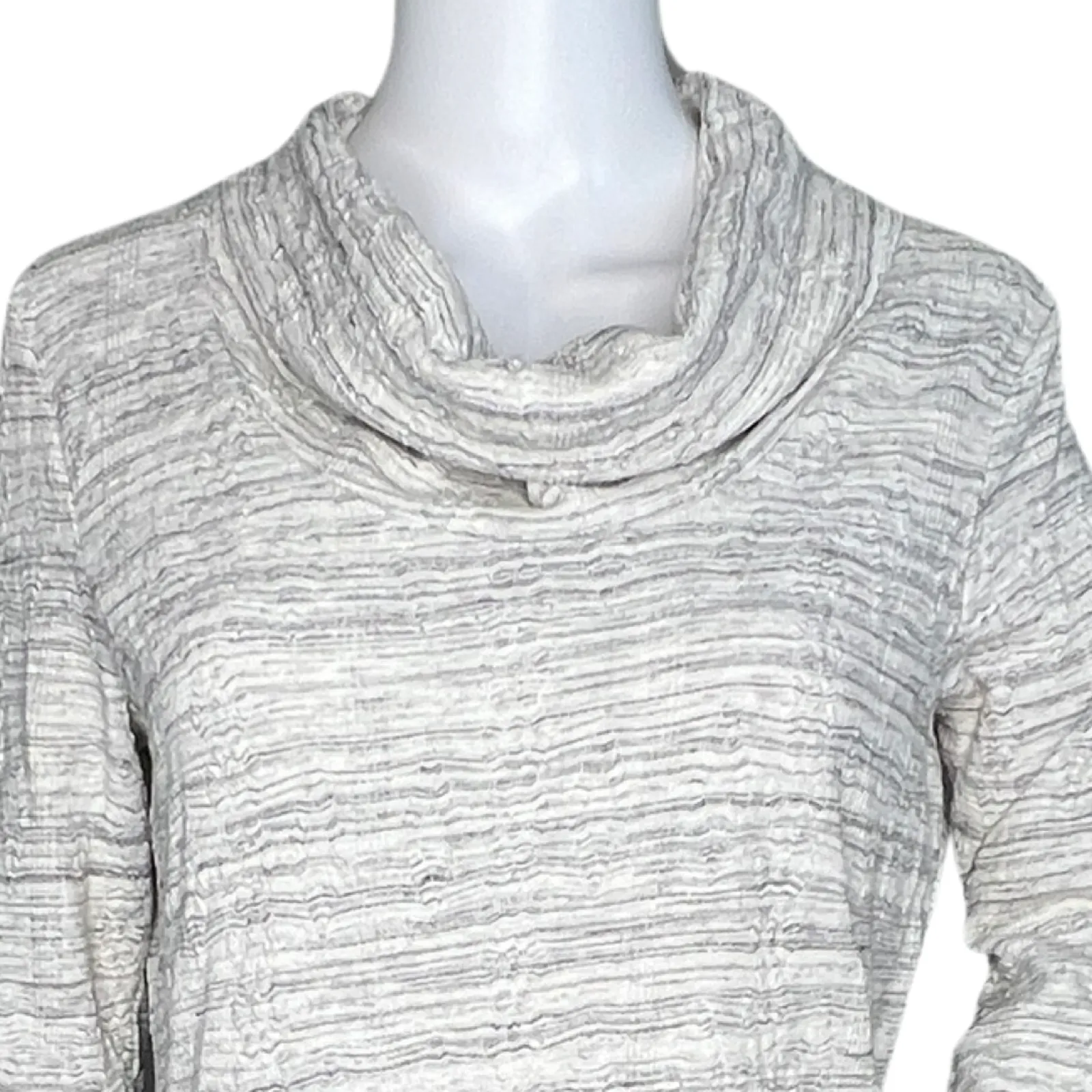 Anthropologie Saturday Sunday Dress Womens Medium‎ Gray Marled Sweater Neutral - Image 5